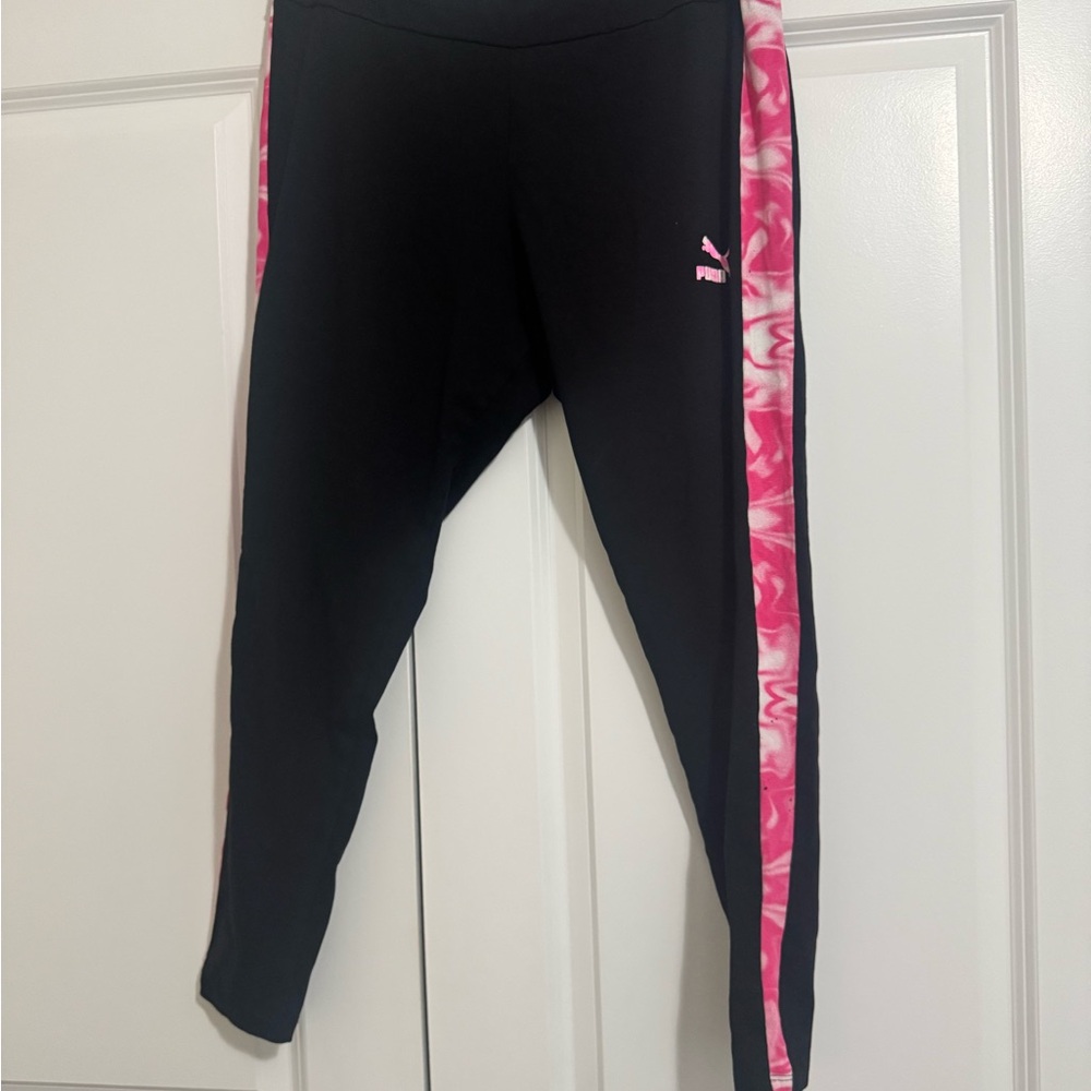 Puma black active wear pants